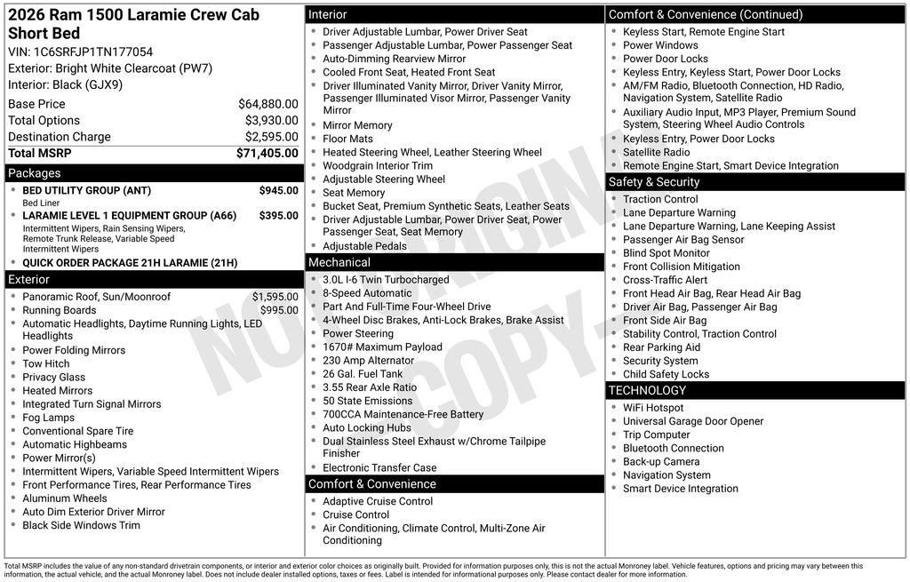 New 2026 RAM 1500 Laramie w/ Bed Utility Group image 14