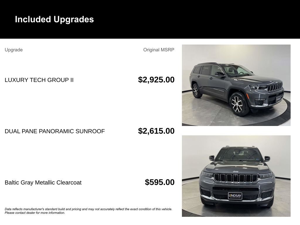 Certified 2025 Jeep Grand Cherokee L Limited w/ Luxury Tech Group II AWD/4WD image 11