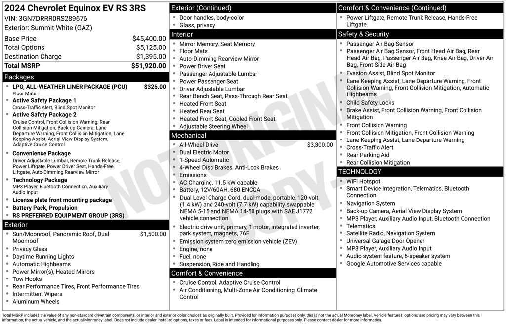 Used 2024 Chevrolet Equinox EV RS AWD/4WD image 3