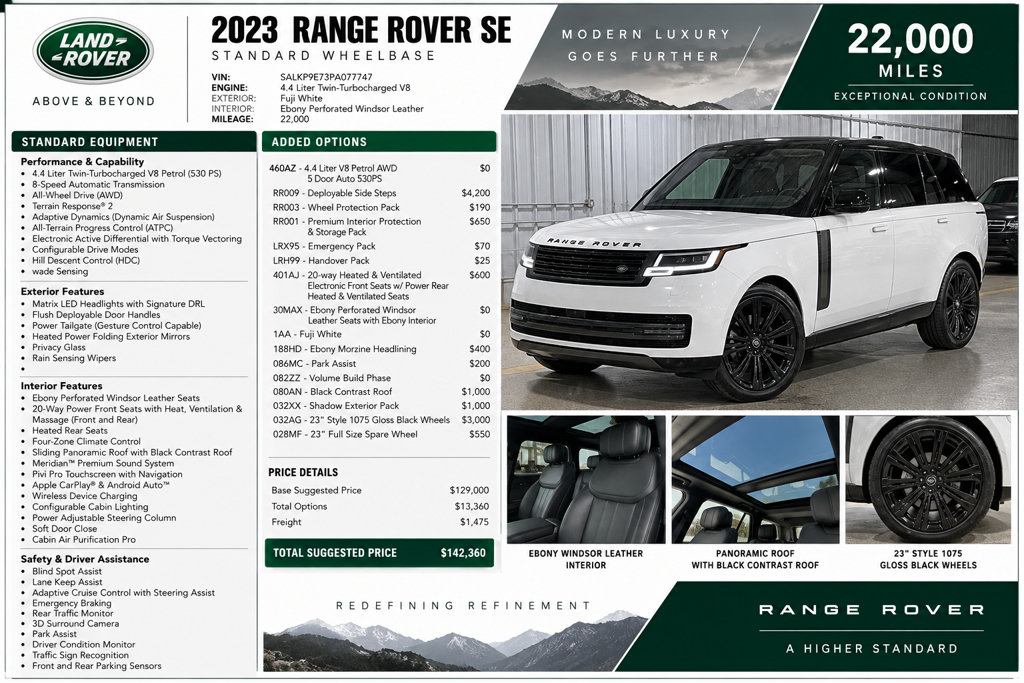 Used 2023 Land Rover Range Rover SE AWD/4WD image 2