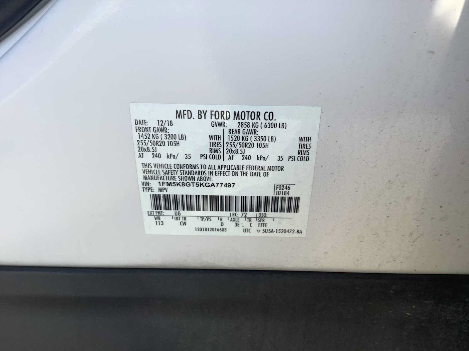 Used 2019 Ford Explorer Sport w/ Equipment Group 401A AWD/4WD image 10