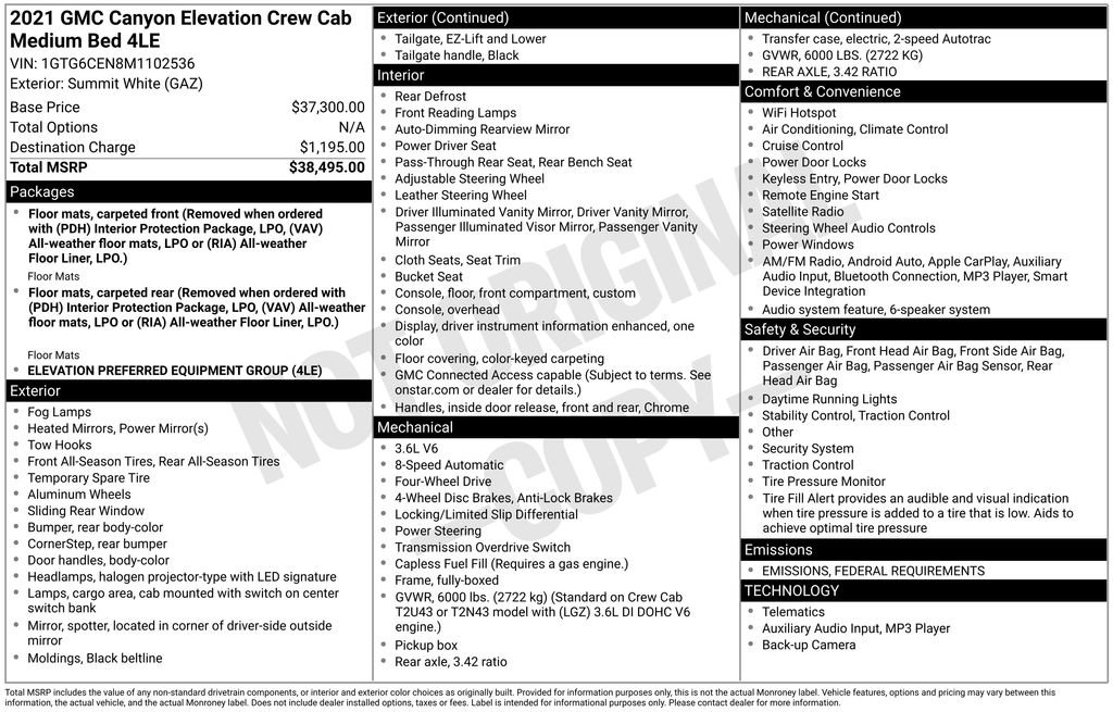 Certified 2021 GMC Canyon Elevation image 15