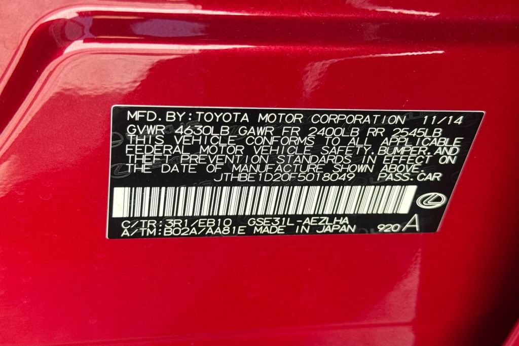 Used 2015 Lexus IS 350 w/ F-Sport Package RWD image 27