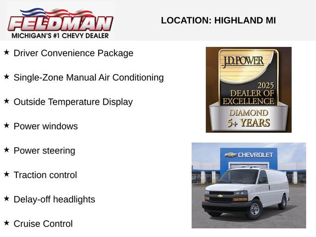 New 2025 Chevrolet Express 2500 w/ Driver Convenience Package RWD image 3
