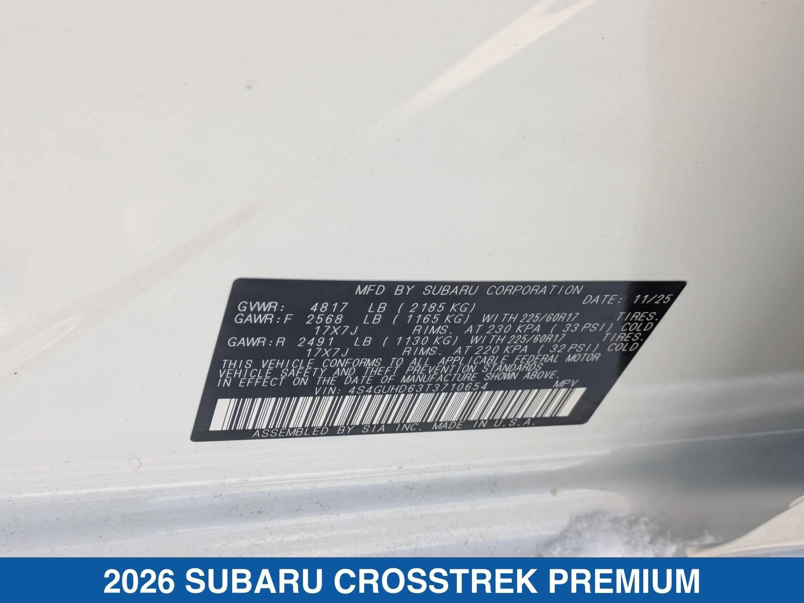 Certified 2026 Subaru Crosstrek 2.5i Premium AWD/4WD image 29