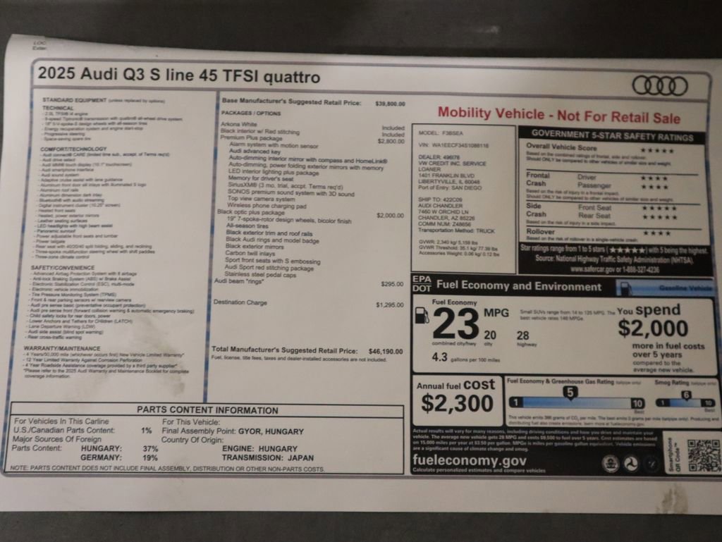 Used 2025 Audi Q3 2.0T Premium Plus w/ Premium Plus Package image 10