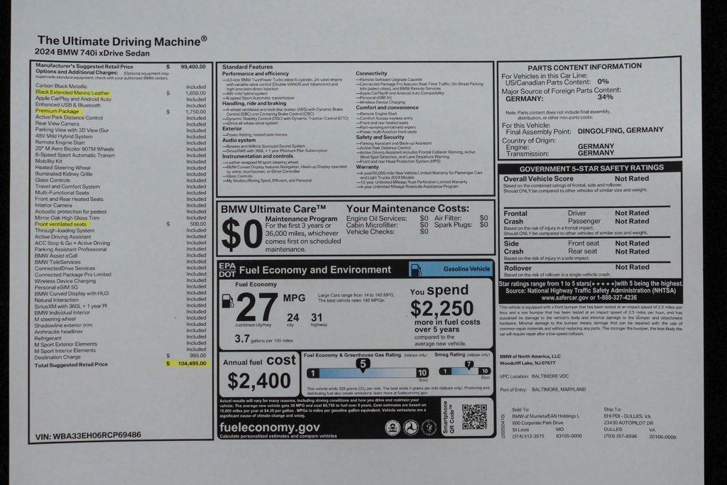 Used 2024 BMW 740i xDrive image 54