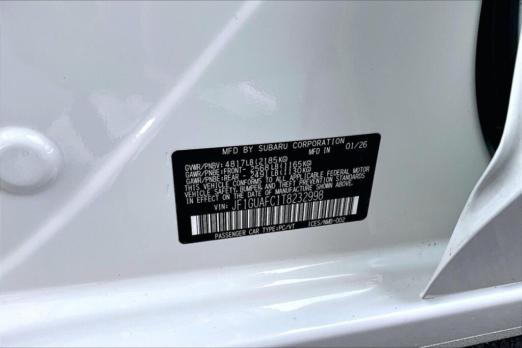 Certified 2026 Subaru Impreza 2.0i Sport AWD/4WD image 20