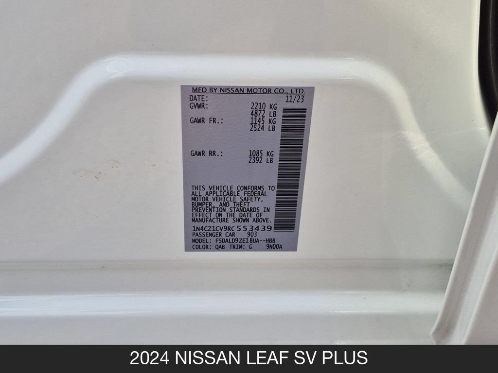 Certified 2024 Nissan Leaf SV Plus FWD image 25