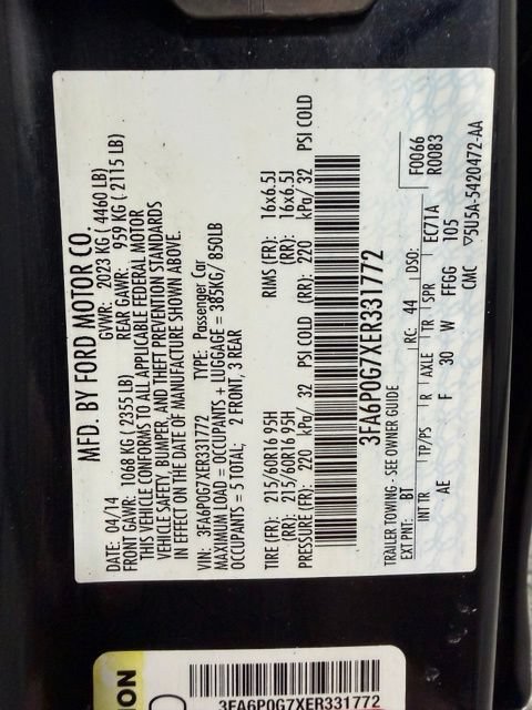 Used 2014 Ford Fusion S FWD image 25