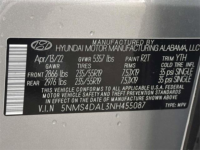 Certified 2022 Hyundai Santa Fe Limited image 34