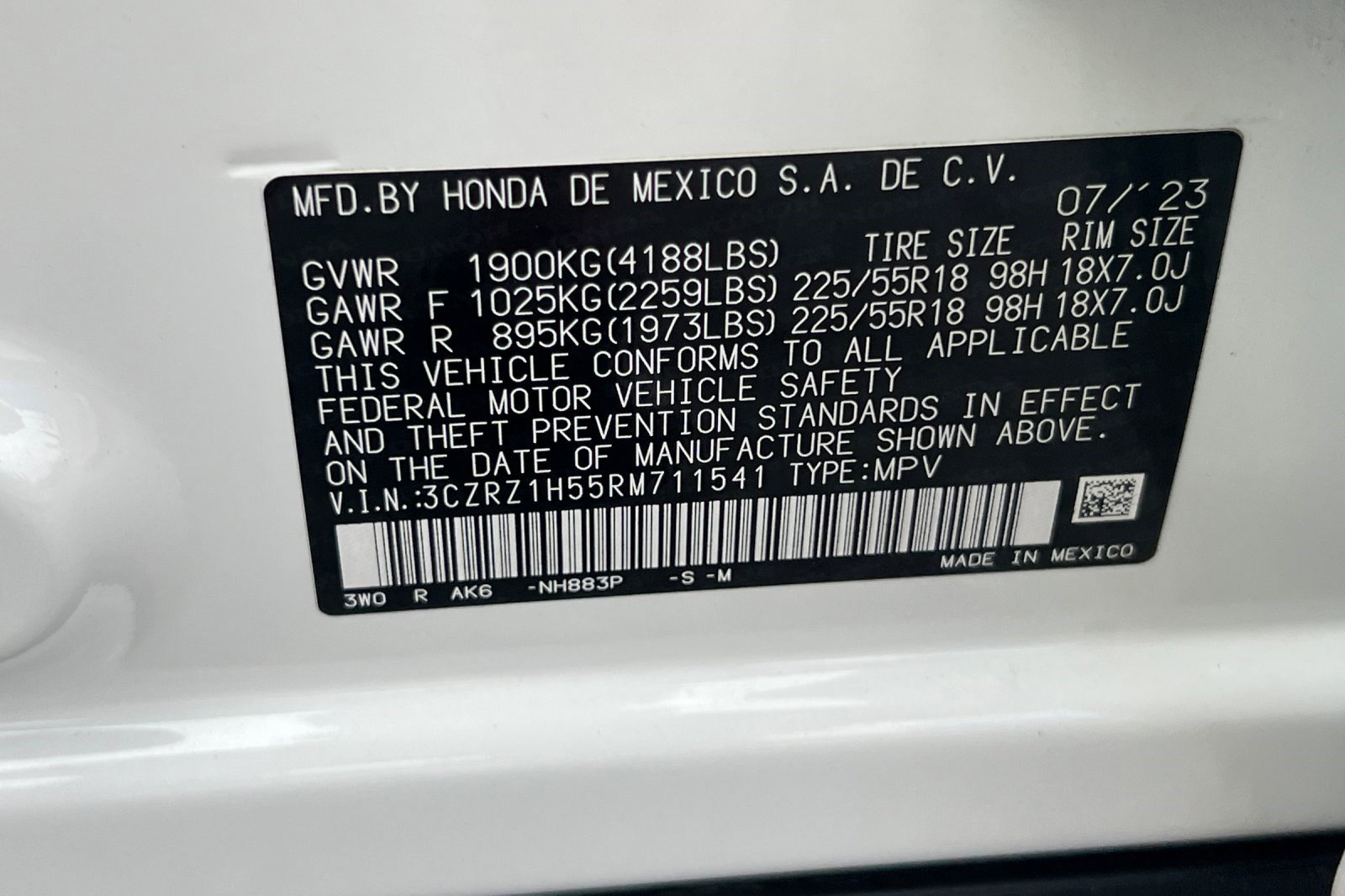 Certified 2024 Honda HR-V Sport image 20