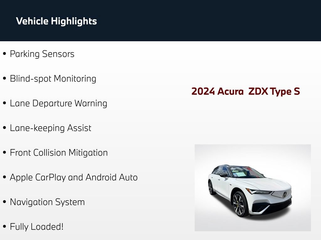 Used 2024 Acura ZDX Type S AWD/4WD image 77