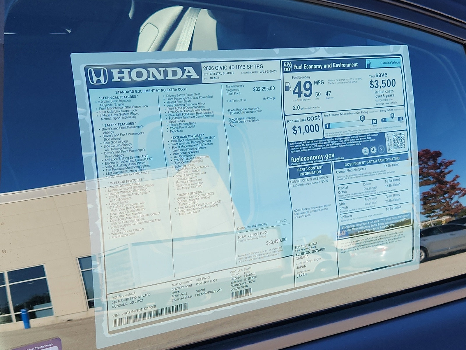 New 2026 Honda Civic Sport Touring image 19