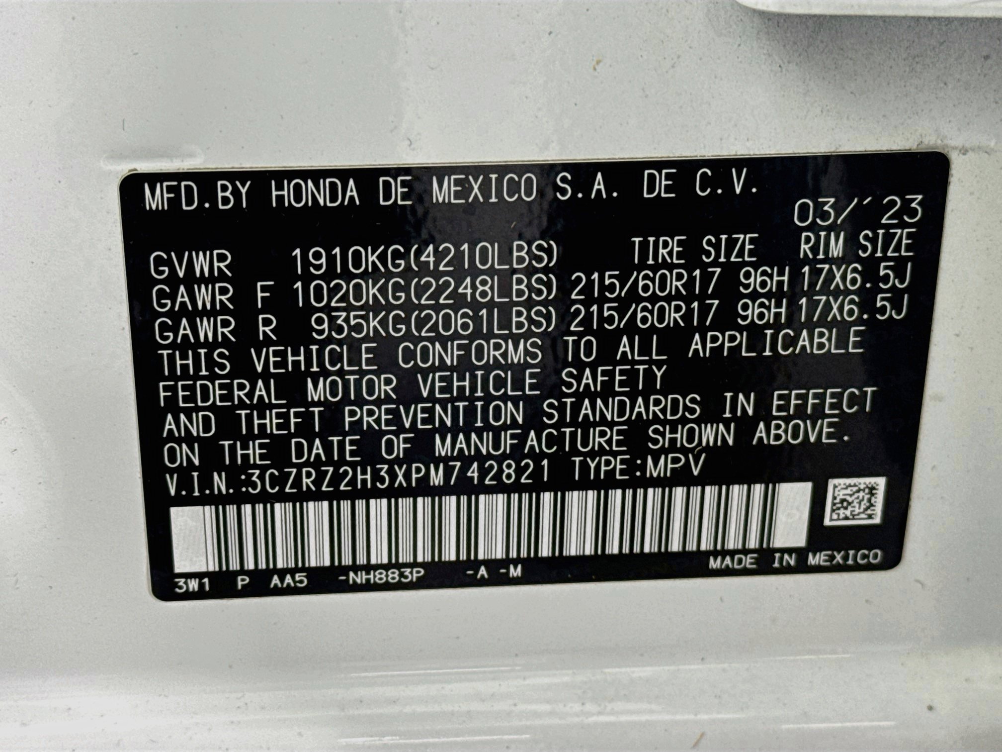 Used 2023 Honda HR-V LX image 30