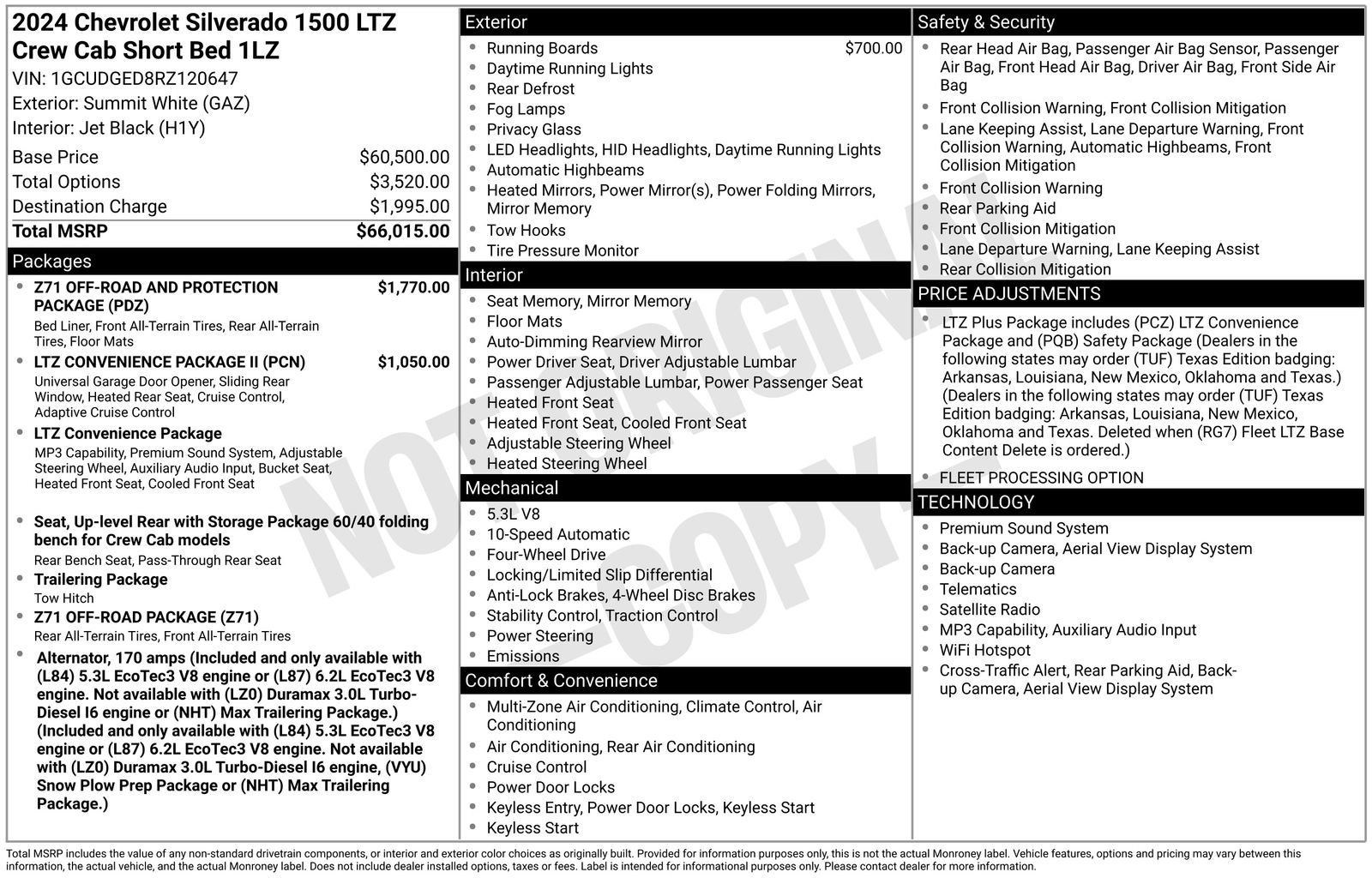 Used 2024 Chevrolet Silverado 1500 LTZ AWD/4WD image 28