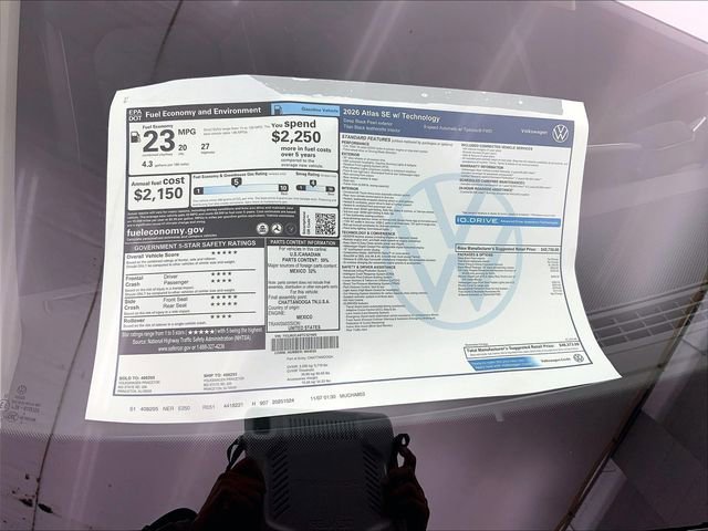 New 2026 Volkswagen Atlas SE image 15