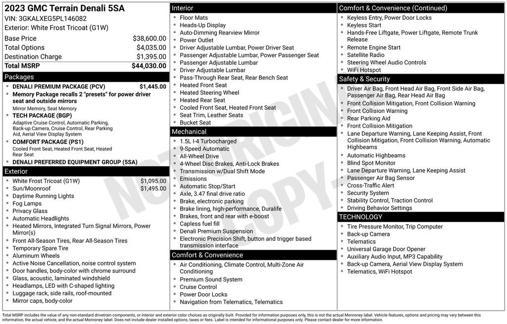 Used 2023 GMC Terrain Denali w/ Denali Premium Package image 15