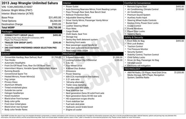 Used 2013 Jeep Wrangler Unlimited Sahara w/ Connectivity Group image 34
