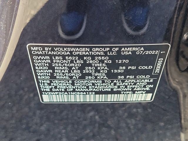 Certified 2022 Volkswagen Atlas SE FWD image 29