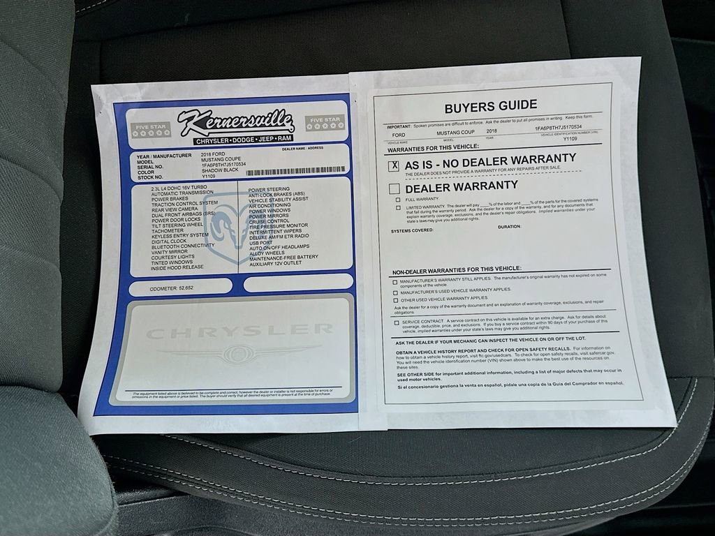 Used 2018 Ford Mustang Coupe w/ Equipment Group 101A RWD image 36