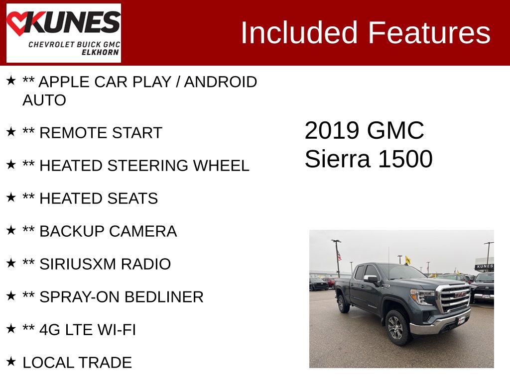Used 2019 GMC Sierra 1500 SLE w/ SLE Value Package image 2