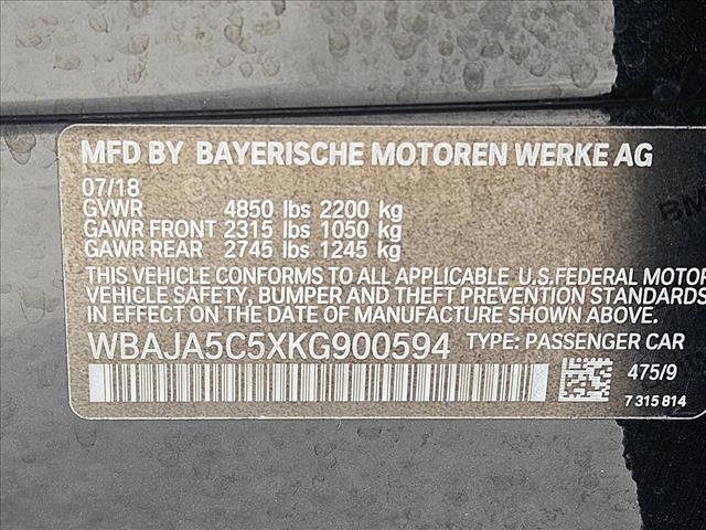 Used 2019 BMW 530i w/ Convenience Package image 24