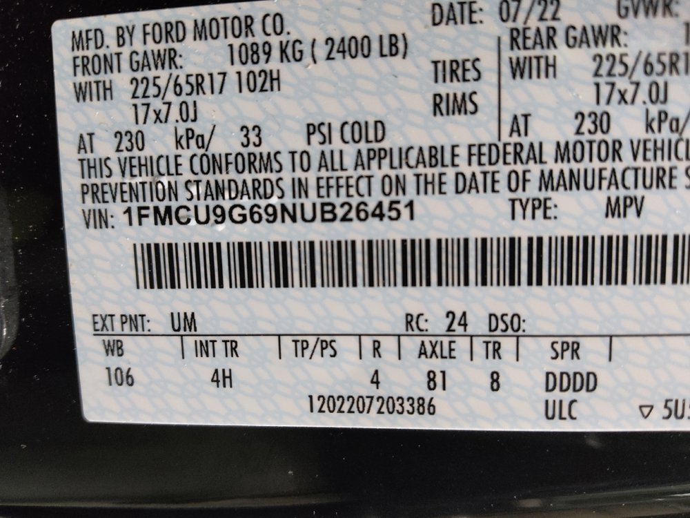 Used 2022 Ford Escape SE w/ Convenience Package image 33