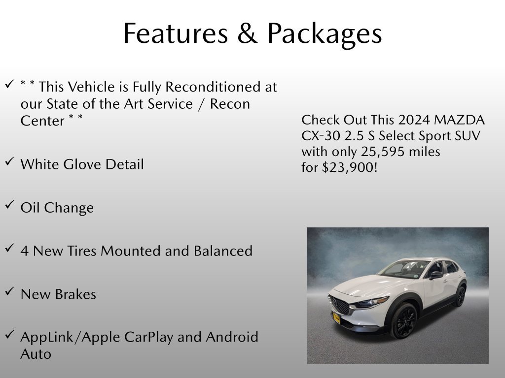 Used 2024 MAZDA CX-30 AWD 2.5 S w/ Select Sport Pkg image 4