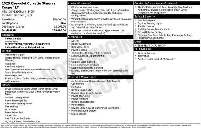 Used 2020 Chevrolet Corvette Stingray Coupe w/ 1LT image 30