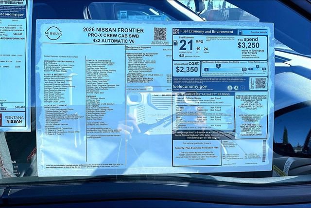 New 2026 Nissan Frontier Pro-X w/ Pro-X Convenience Package image 13