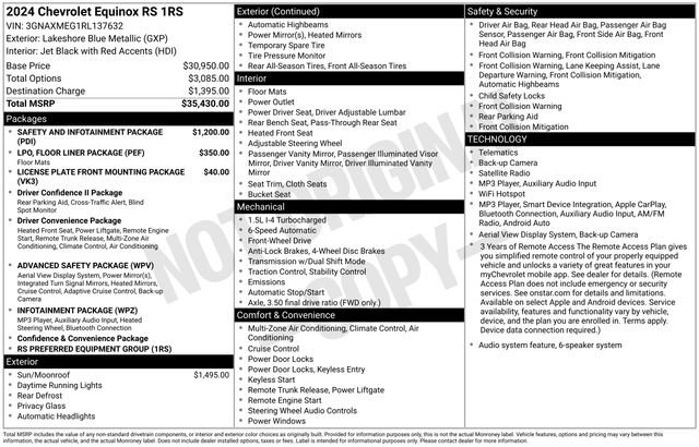 Certified 2024 Chevrolet Equinox RS FWD image 12