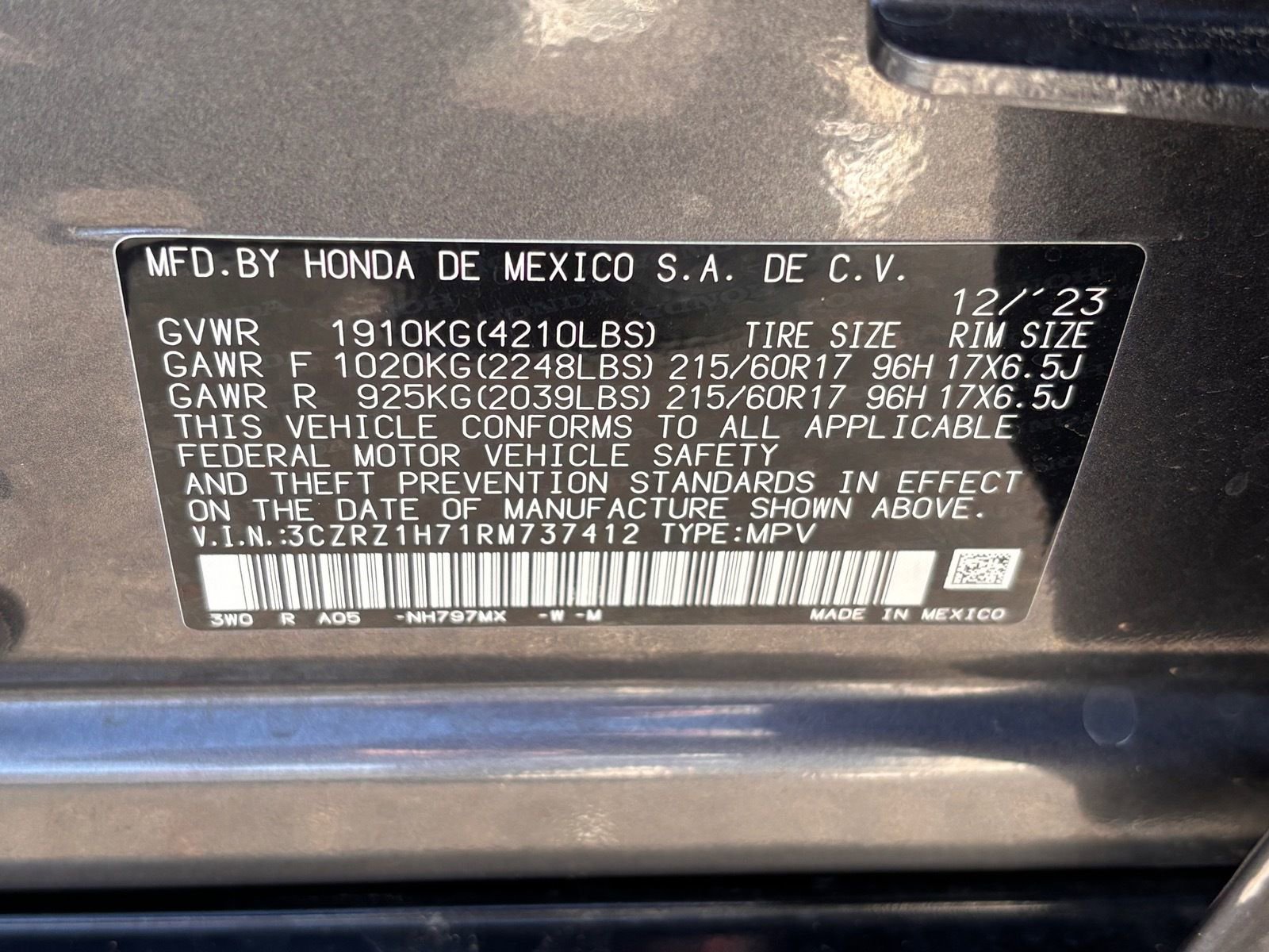 Certified 2024 Honda HR-V EX-L image 36