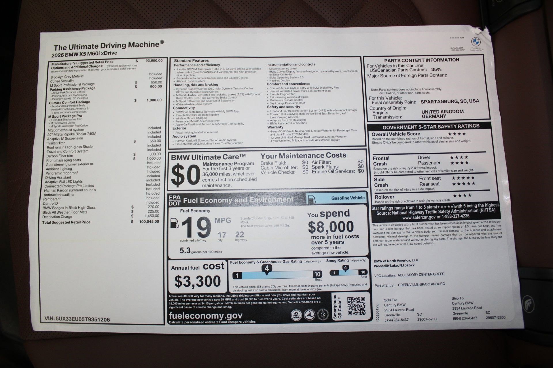 New 2026 BMW X5 M60i w/ Climate Comfort Package AWD/4WD image 21