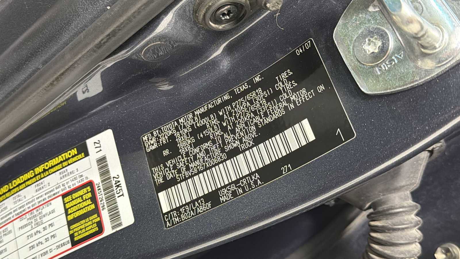 Used 2007 Toyota Tundra Limited AWD/4WD image 11