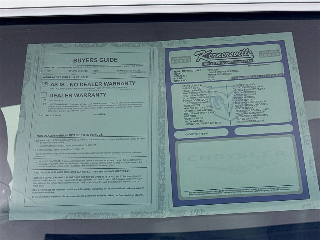 Used 2018 Jeep Grand Cherokee Limited image 38