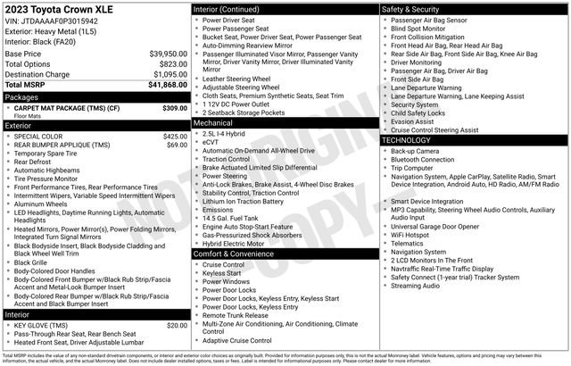 Certified 2023 Toyota Crown w/ Carpet Mat Package (TMS) AWD/4WD image 38