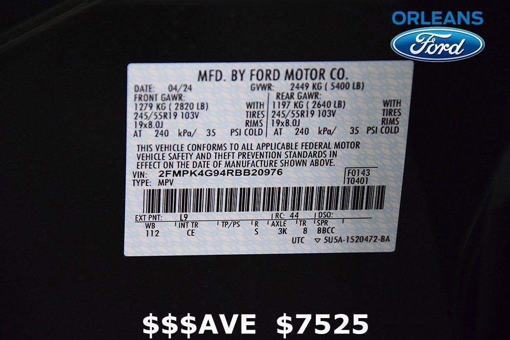 New 2024 Ford Edge SE w/ Black Appearance Package image 15