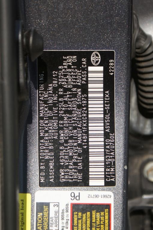 Used 2012 Toyota Camry L FWD image 17