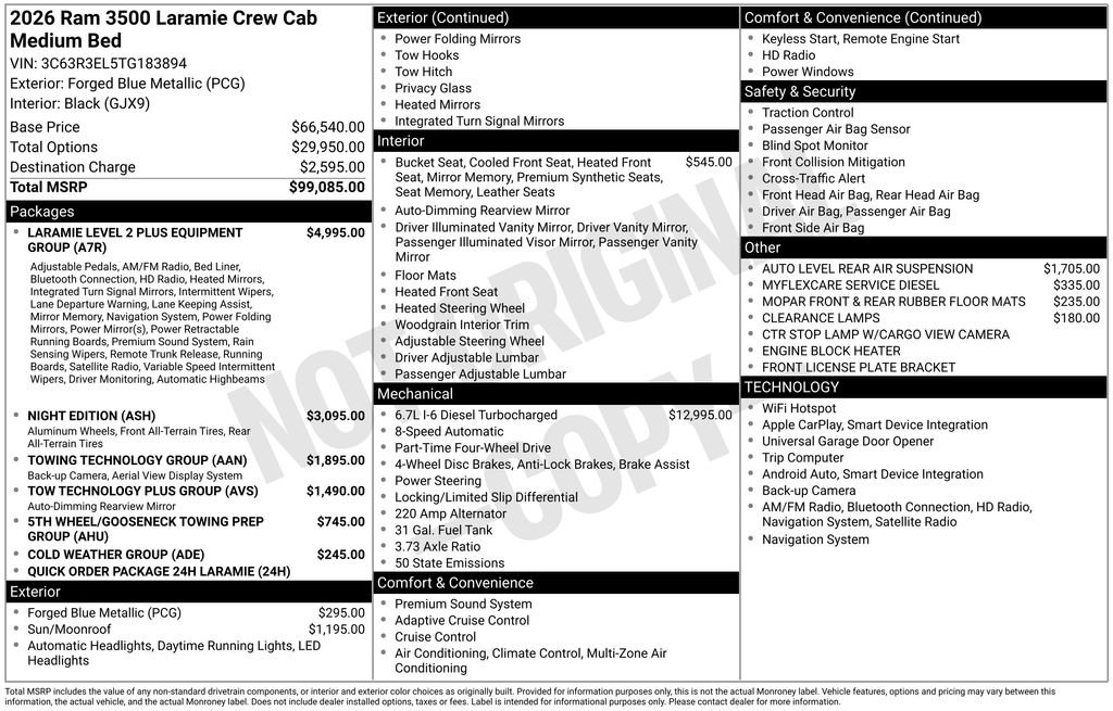 New 2026 RAM 3500 Laramie AWD/4WD image 7