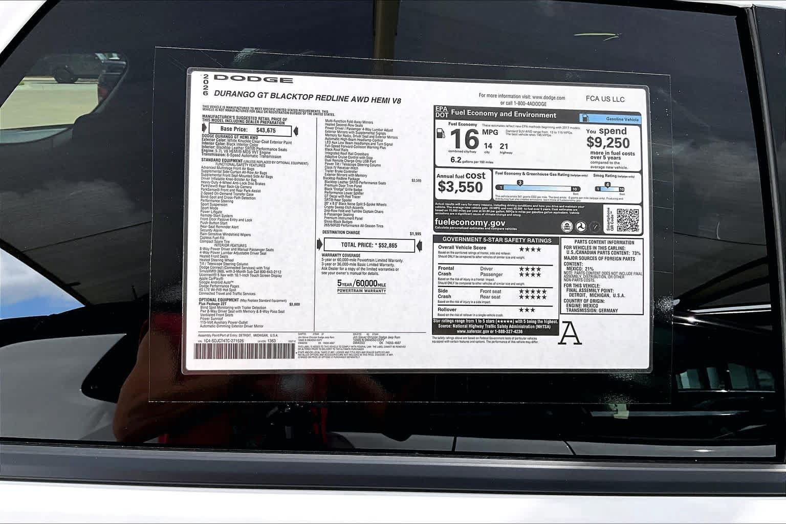 New 2026 Dodge Durango GT AWD/4WD image 21