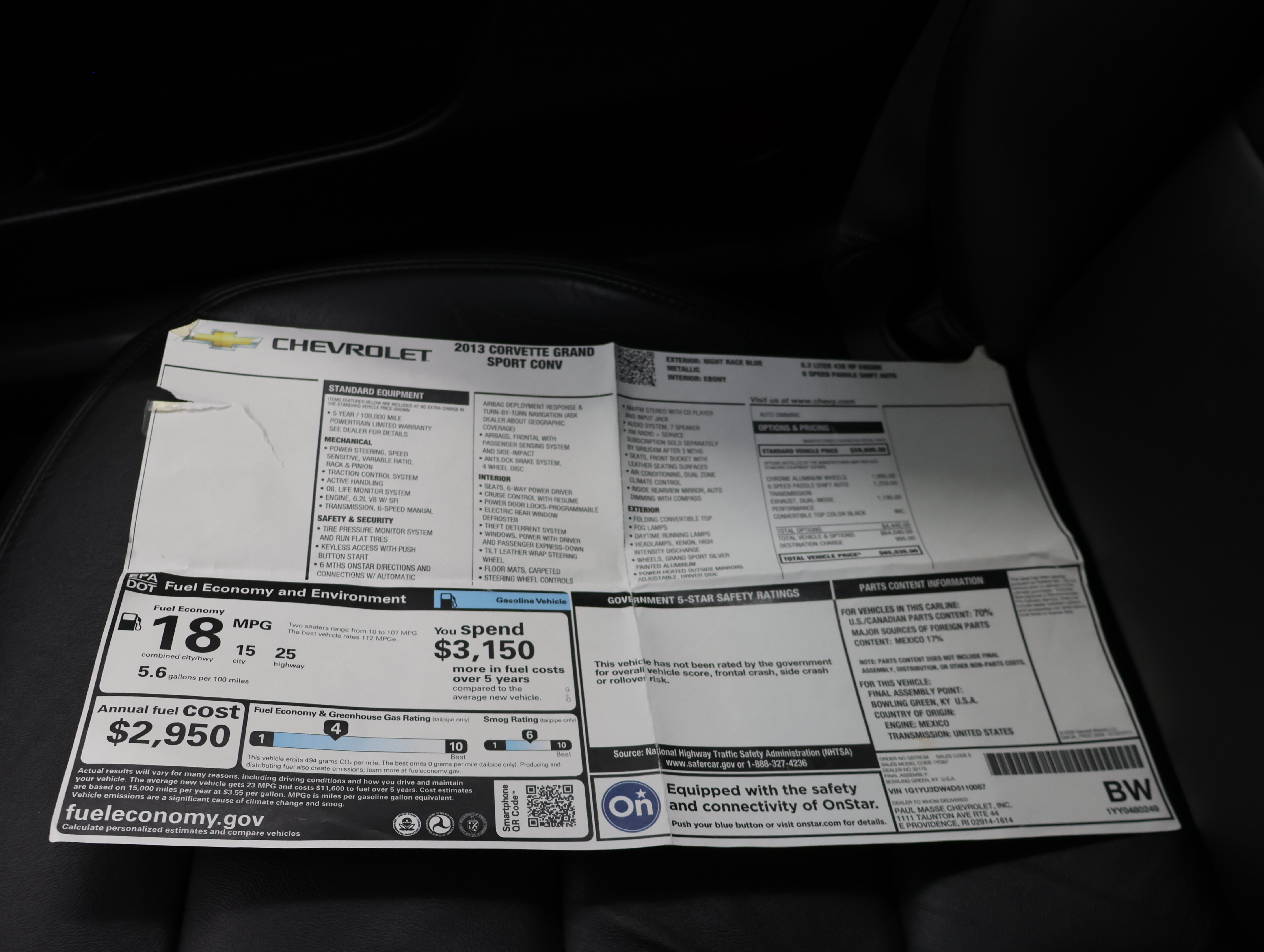 Used 2013 Chevrolet Corvette Grand Sport RWD image 43