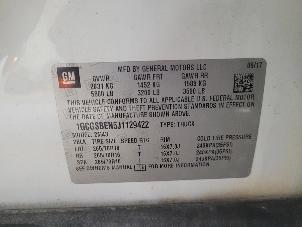 Used 2018 Chevrolet Colorado W/T w/ WT Convenience Package RWD image 33