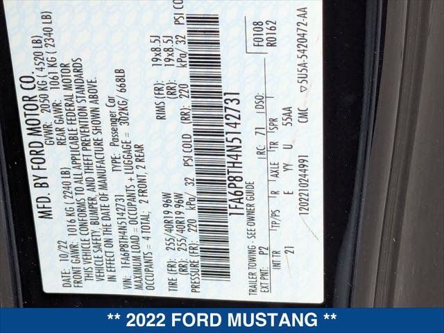Certified 2022 Ford Mustang Coupe w/ Equipment Group 101A image 23