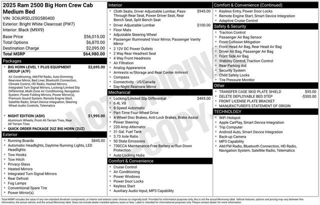Certified 2025 RAM 2500 Big Horn AWD/4WD image 23