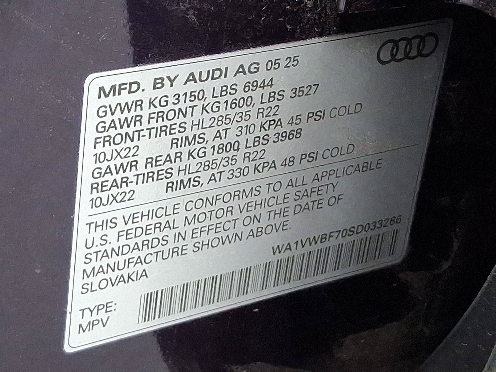 Used 2025 Audi SQ7 Prestige w/ Prestige Package AWD/4WD image 28