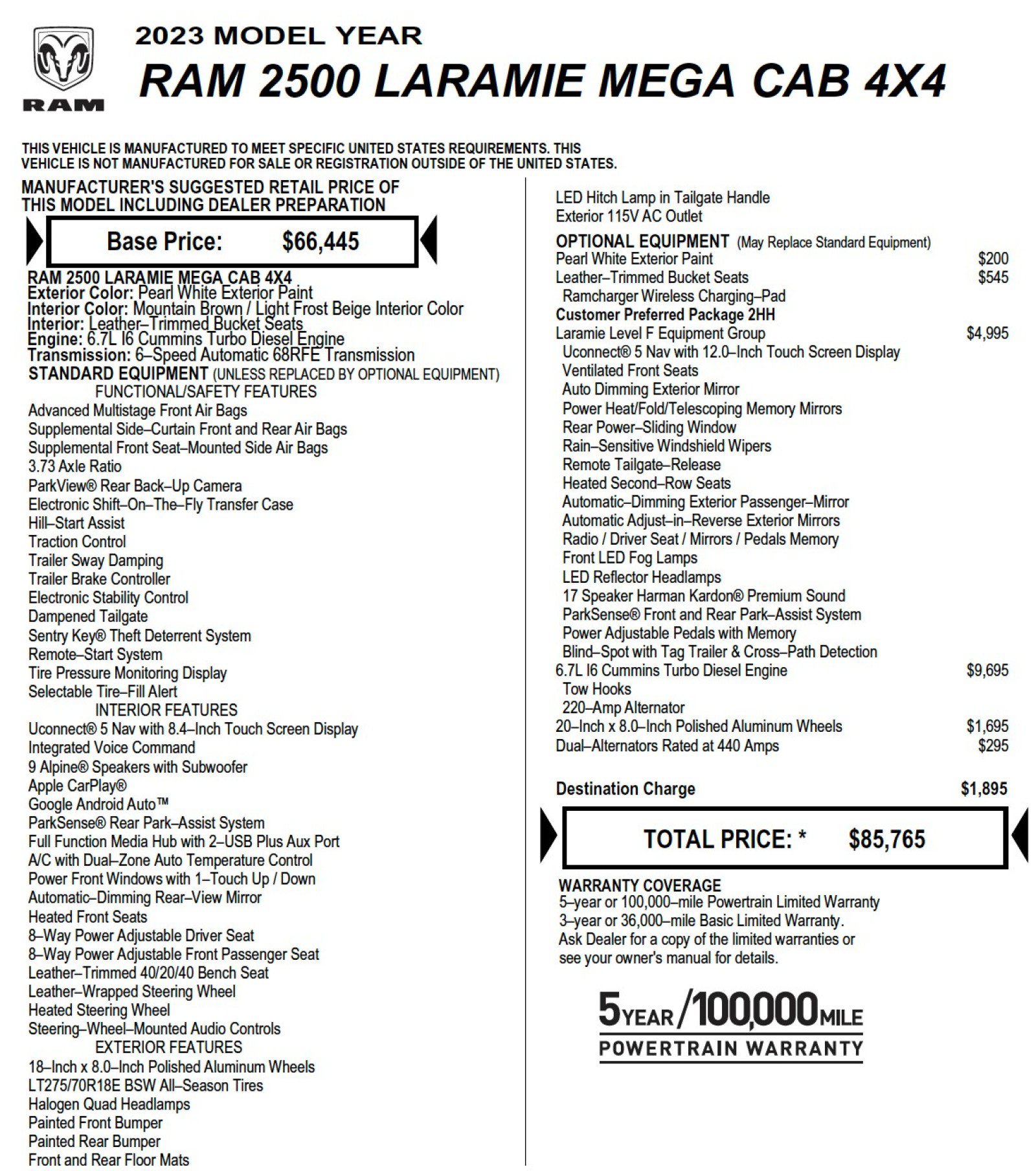 Used 2023 RAM 2500 Laramie AWD/4WD image 2