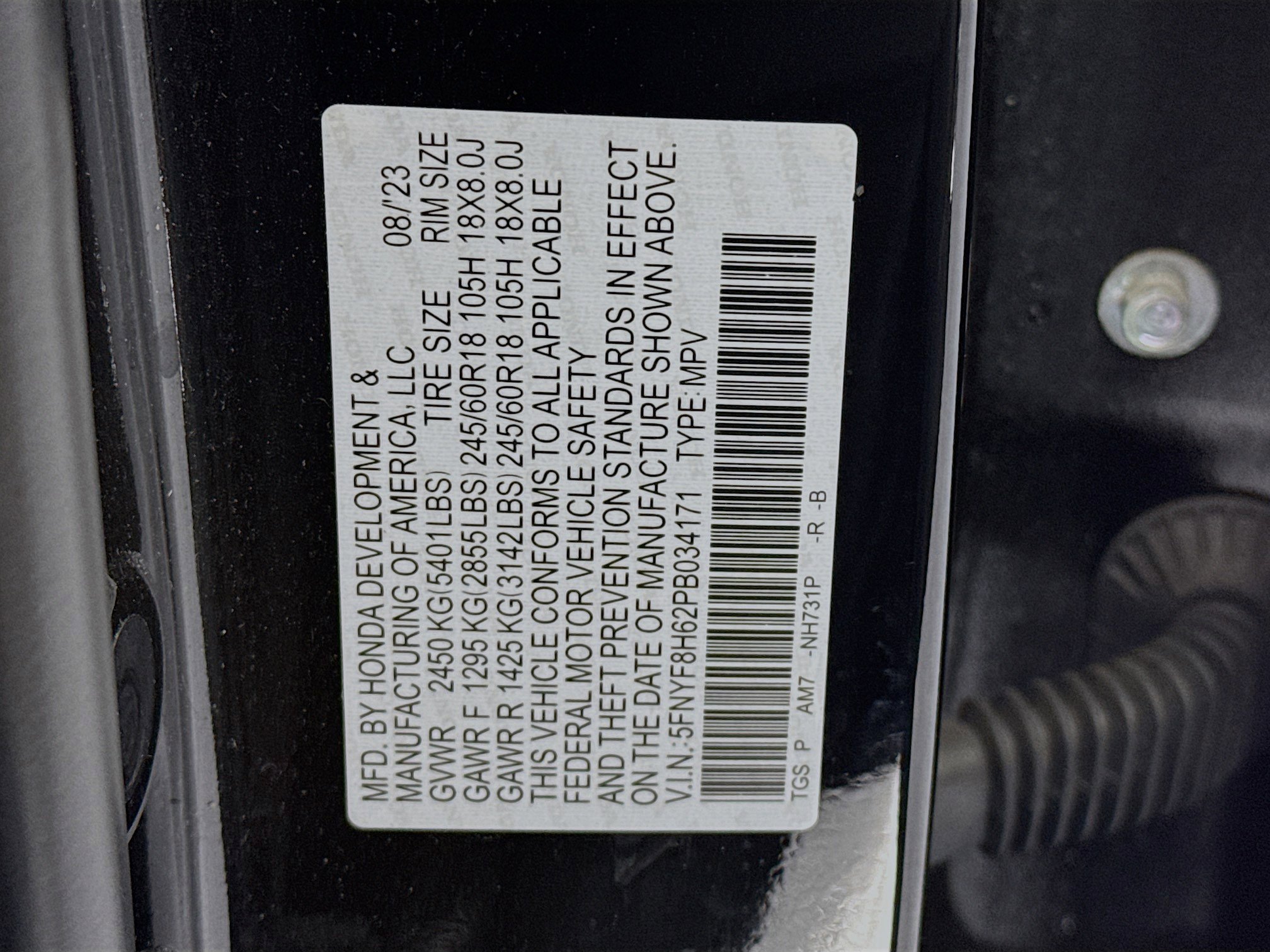 Certified 2023 Honda Passport TrailSport image 33