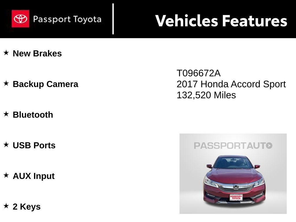 Used 2017 Honda Accord Sport image 9