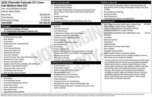 Used 2022 Chevrolet Colorado Z71 AWD/4WD image 35